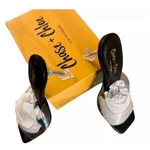Heart Lucite Clear Heel Sandal (Women) Size 7.5 BRAND NEW